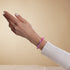 Nébuleuse rose | Argent sterling .925 | Bracelet galets de verre galaxie